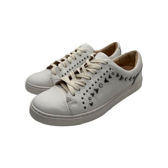 Frye Shoes - Frye Ivy Deco Women's Studded  Low Lace Leather Sneakers Shoes 8.5 White